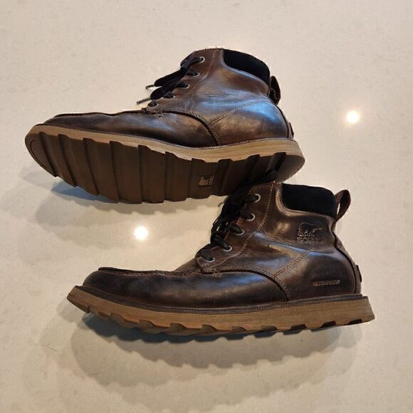 Sorel mens waterproof leather ankle boots. Size 10 main image 6